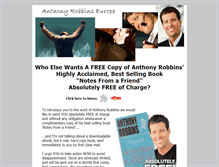 Tablet Screenshot of freetonyrobbinsbook.com